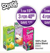 Squish 100% Fruit Juice Blend Assorted-200ml