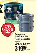 Tommee Tippee Sangenic Twist & Click Refill Cassette 3 Pack-Per Pack