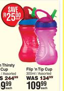Nuby Flip n Tip Cup Assorted-300ml Each