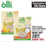 Olli Baby Cereal (Just Add Water) Assorted-250g Each