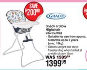 Graco Snack n Stow High Chair Into The Wild