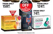 Arthraway Chronic 180 Tab/Xtensi Flora 9 Strain Probiotic 60 Cap/Ultimate Calcium 30 Tab-Each