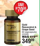 Dis-Chem Gold Gold Resveratrol & Grape Seed 60 Vegecapsules