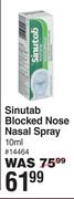 Sinutab Blocked Nose Nasal Spray 10ml 14464