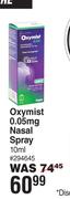 Oxymist 0.05mg Nasal Spray 10ml 294645