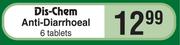 Dis-Chem Anti Diarrhoeal-6 Tablets