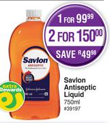 Savlon Antiseptic Liquid-For 2 x 750ml