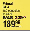 Primal CLA 180 Capsules 447578-Each