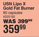 USN Lipo X Gold Fat Burner 80 Capsules