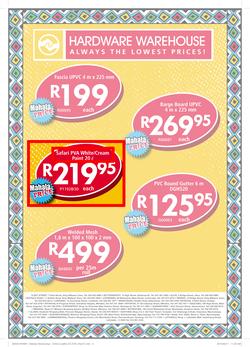 Hardware Warehouse Eastern Cape & KZN : Mahala Dayz (13 May -16 May 2015), page 2