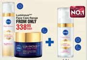 Nivea Luminous Face Care Range-Each