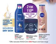 Nivea Ladies' Body Lotion Or Cream 400ml/Assorted Men Body Lotion Or Cream Assorted 400ml-For 2, 