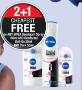Nivea Deodorant Spray 150ml/Deodorant Roll-On 50ml Or Stick 50ml-Each