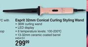 Carmen Esprit32mm Conical Curling Styling Wand