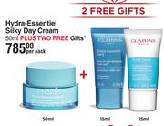 Clarins Hydra Essential Silky Day Cream 50ml Plus Two Free Gifts-Per Pack