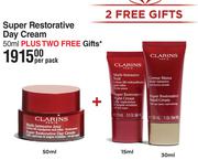 Clarins Super Restorative Day Cream 50ml Plus Two Free Gifts-Per Pack
