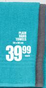 Plain Hand Towels 50x90Cm-Each