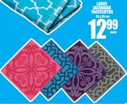 Large Jacquard Facecloths 35x35Cm-Each