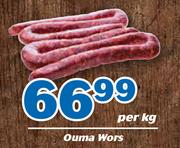 Ouma Wors-Per kg