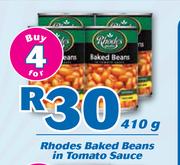 Rhodes Baked Beans In Tomato Sauce-4x410g