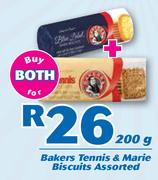 Bakers Tennis & Marie Biscuits-200g For Both