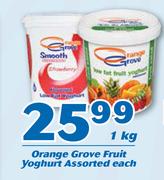 Orange Grove Fruit Yoghurt-1kg Each