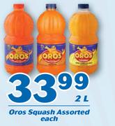 Oros Squash-2Ltr Each