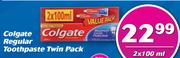 Colgate Regular Toothpaste Twin Pack-2x100ml