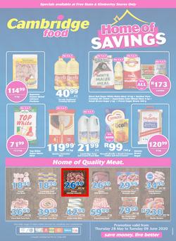 Cambridge Food Free State & Kimberley : May Month End (28 May - 9 June 2020), page 1