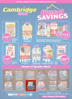 Cambridge Food Free State & Kimberley : May Month End (28 May - 9 June 2020), page 1