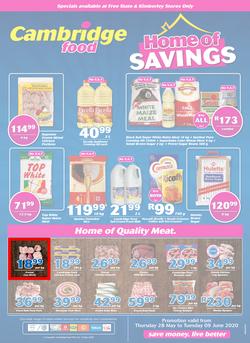 Cambridge Food Free State & Kimberley : May Month End (28 May - 9 June 2020), page 1