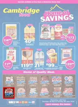 Cambridge Food Free State & Kimberley : May Month End (28 May - 9 June 2020), page 1