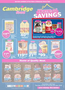 Cambridge Food Free State & Kimberley : May Month End (28 May - 9 June 2020), page 1