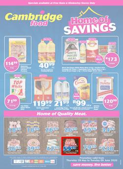 Cambridge Food Free State & Kimberley : May Month End (28 May - 9 June 2020), page 1