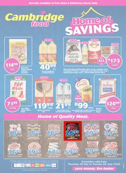 Cambridge Food Free State & Kimberley : May Month End (28 May - 9 June 2020), page 1