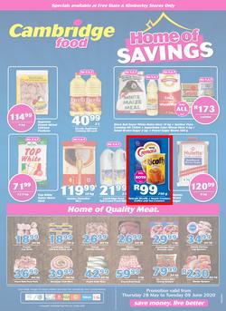 Cambridge Food Free State & Kimberley : May Month End (28 May - 9 June 2020), page 1