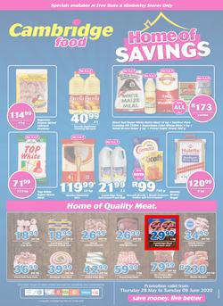 Cambridge Food Free State & Kimberley : May Month End (28 May - 9 June 2020), page 1
