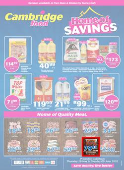 Cambridge Food Free State & Kimberley : May Month End (28 May - 9 June 2020), page 1