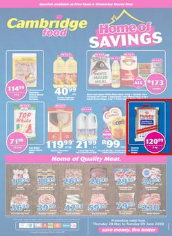 Cambridge Food Free State & Kimberley : May Month End (28 May - 9 June 2020), page 1