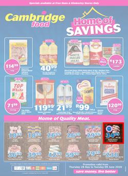 Cambridge Food Free State & Kimberley : May Month End (28 May - 9 June 2020), page 1