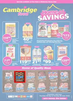 Cambridge Food Free State & Kimberley : May Month End (28 May - 9 June 2020), page 1