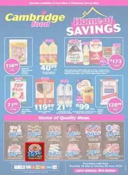 Cambridge Food Free State & Kimberley : May Month End (28 May - 9 June 2020), page 1