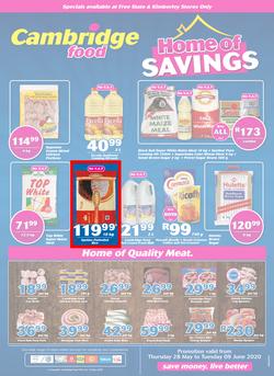 Cambridge Food Free State & Kimberley : May Month End (28 May - 9 June 2020), page 1