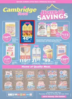 Cambridge Food Free State & Kimberley : May Month End (28 May - 9 June 2020), page 1