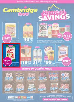 Cambridge Food Free State & Kimberley : May Month End (28 May - 9 June 2020), page 1