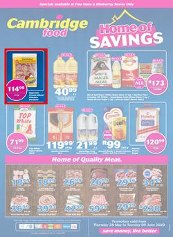 Cambridge Food Free State & Kimberley : May Month End (28 May - 9 June 2020), page 1