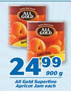 All Gold Superfine Apricot Jam-900g Each
