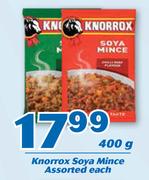 Knorrox Soya Mince Assorted-400g Each