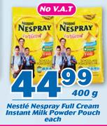 Nestle Nespray Full Cream Instant Milk Powder Pouch-400g Each