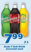 Soda T Soft Drink Assorted-2Ltr Each